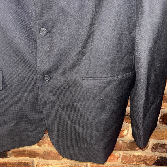 Perry Ellis Black 3-Button Blazer Jacket Sports Coat Men's Size XXL 46 Reg - Picture 3 of 8